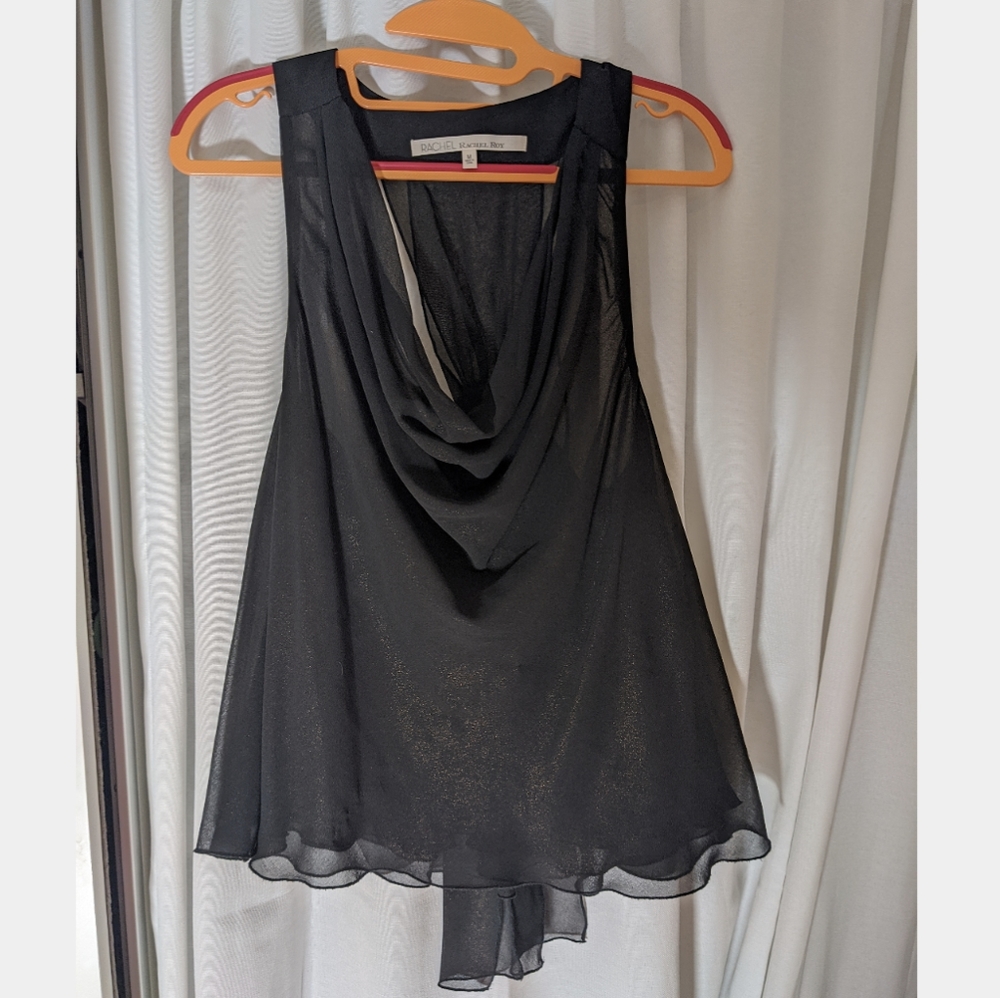 Rachel Roy Black Cowl Neck top